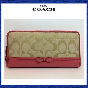 Coach Long Zip Around Wallet